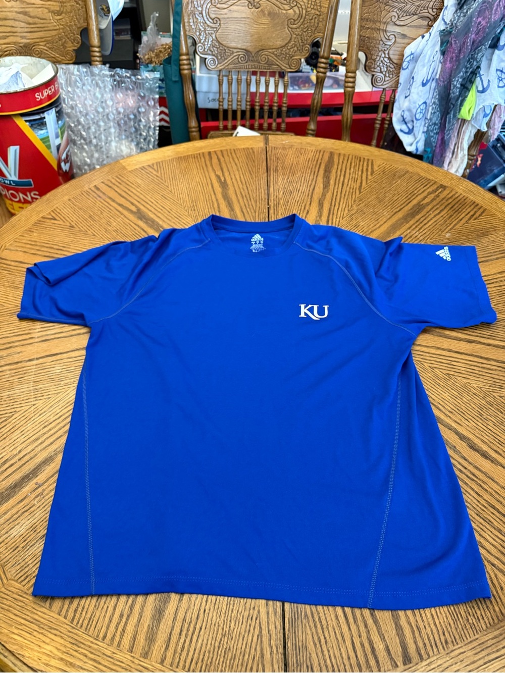 adidas KU Blue Performance Tee